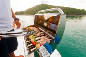 barbecue on a boat